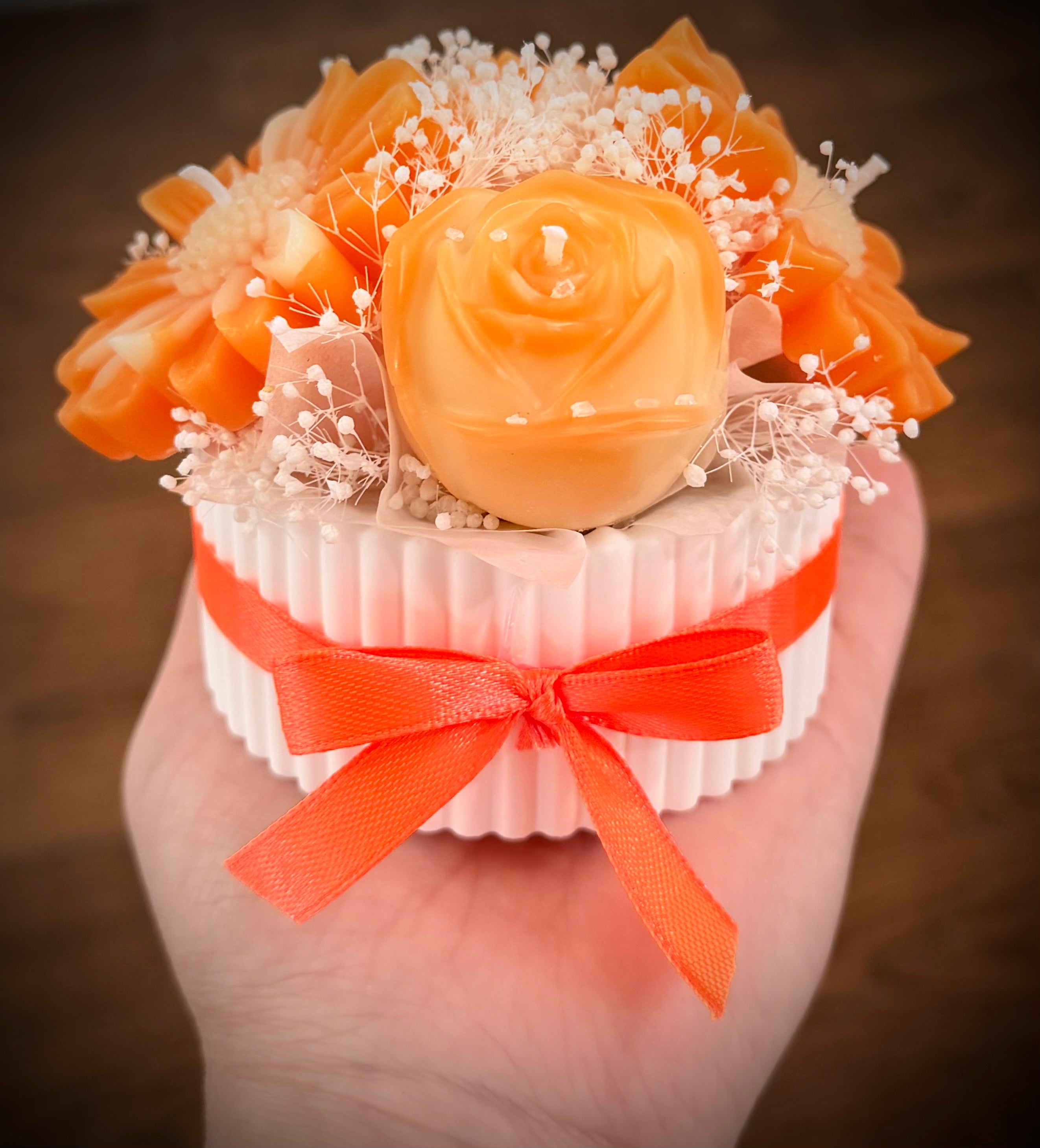Bouquet de velas en maceta