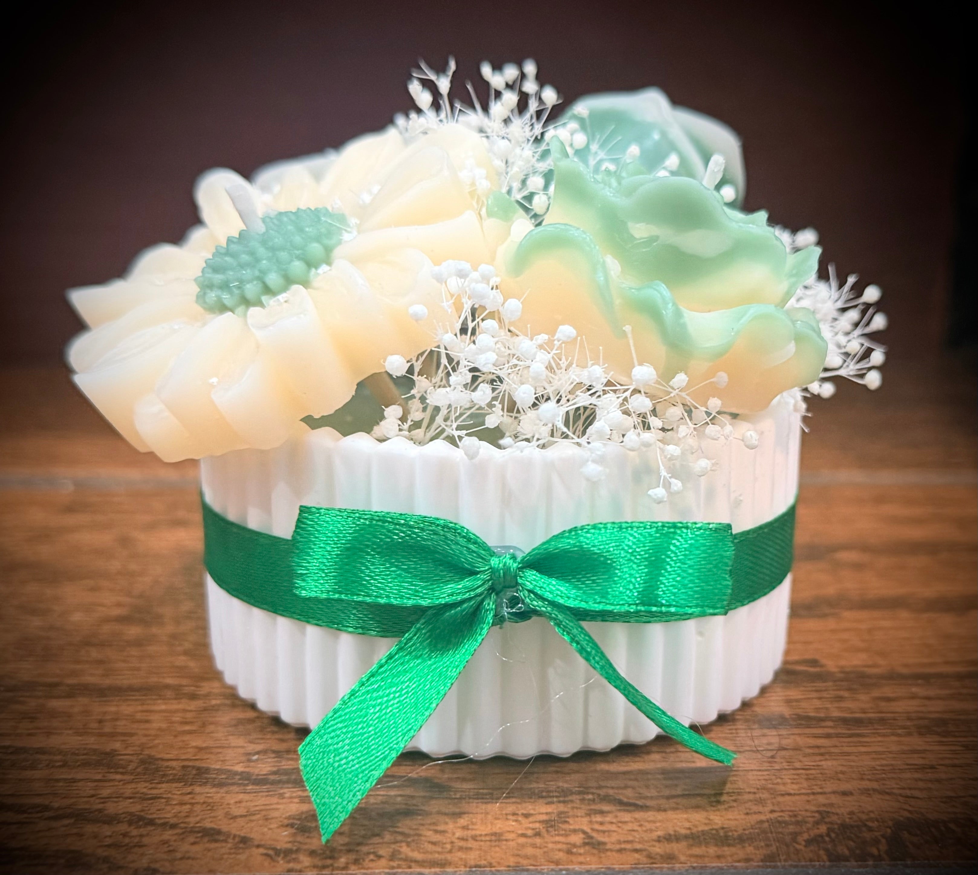 Bouquet de velas en maceta